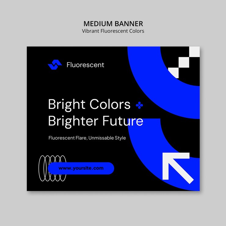 PSD Gratis templat bentuk warna neon cerah
