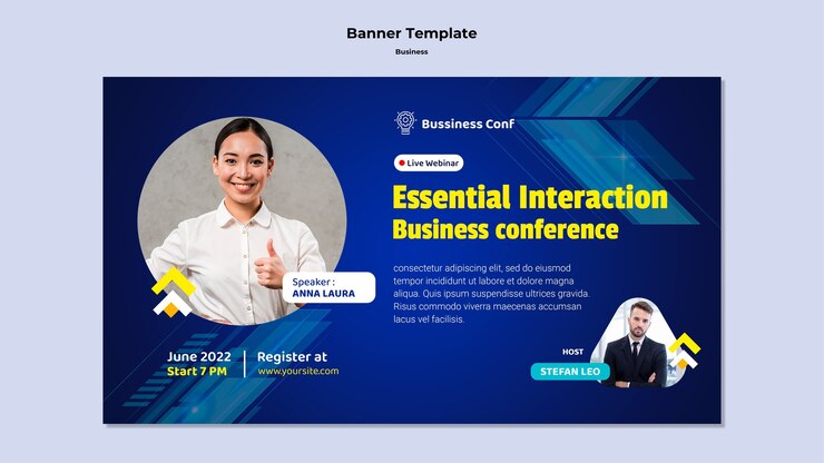 PSD Gratis templat bisnis desain datar