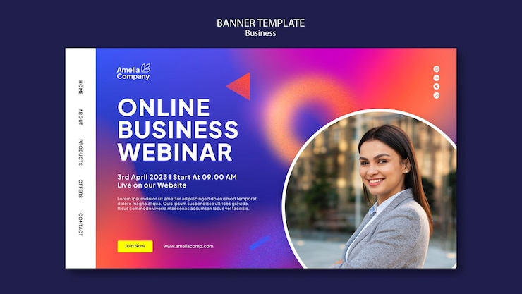 PSD Gratis templat bisnis gradien