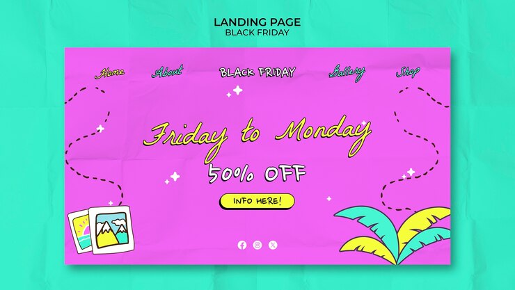 PSD Gratis templat desain black friday