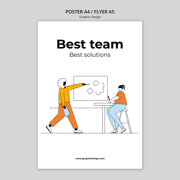 PSD Gratis templat desain desain datar