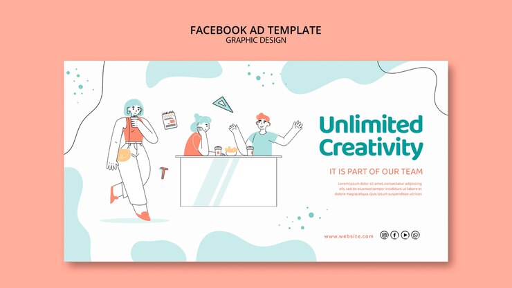 PSD Gratis templat desain desain datar