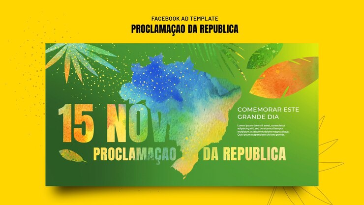 PSD Gratis templat desain hari kemerdekaan brasil desain datar