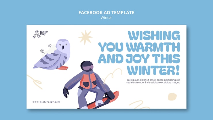 PSD Gratis templat facebook musim dingin
