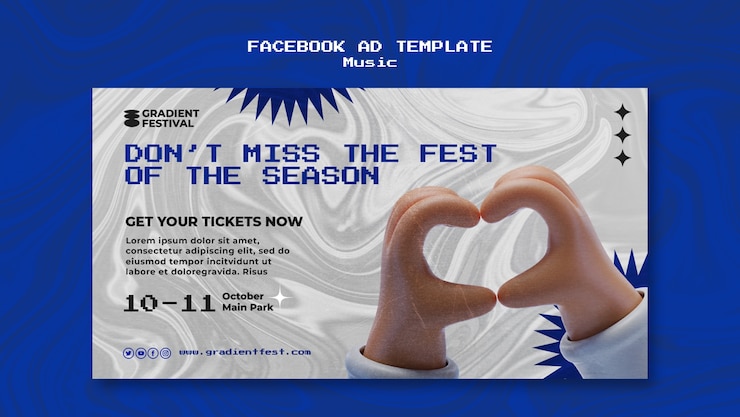 PSD Gratis templat facebook pertunjukan musik realistik