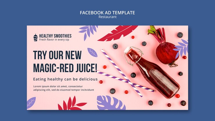 PSD Gratis templat facebook restoran makanan lezat