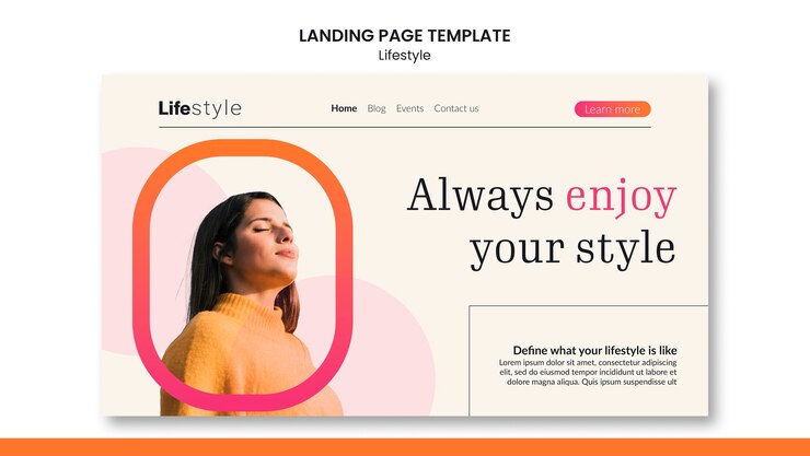 PSD Gratis templat gaya hidup desain datar