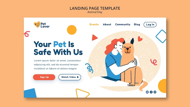 PSD Gratis templat hari hewan desain datar