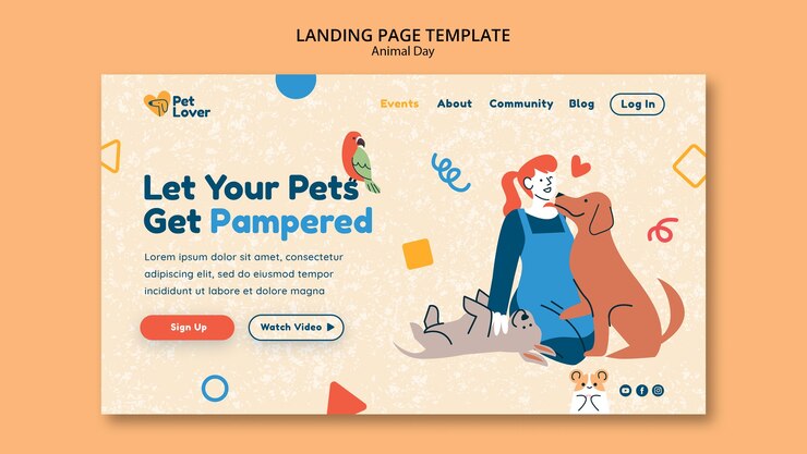PSD Gratis templat hari hewan desain datar