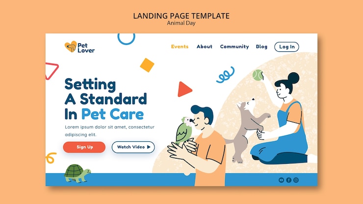 PSD Gratis templat hari hewan desain datar