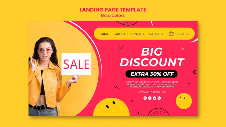 PSD Gratis templat iklan halaman arahan penjualan