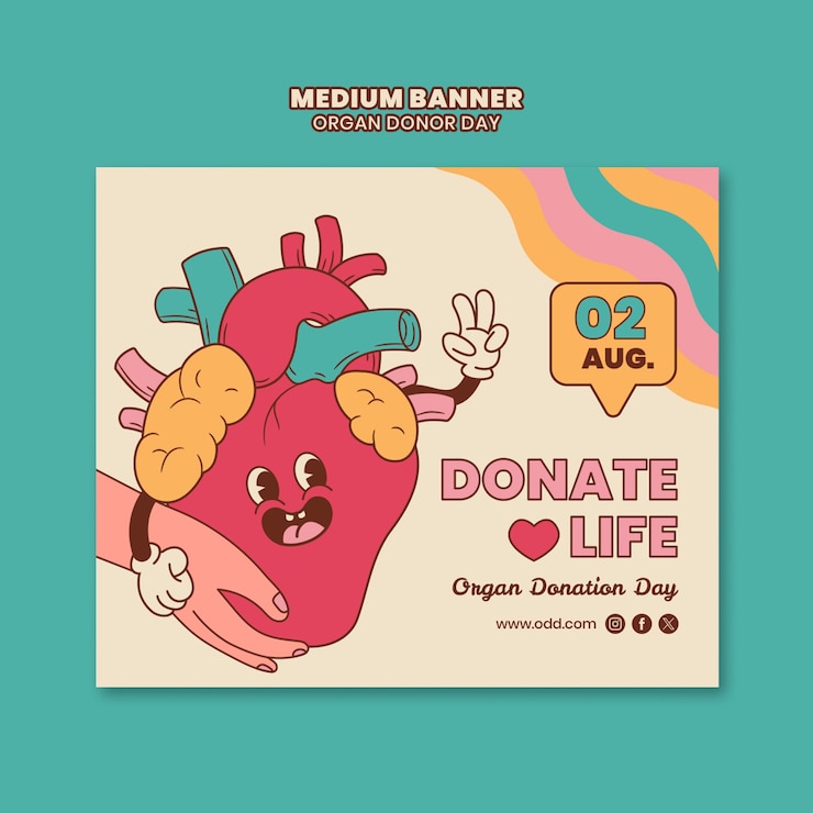 PSD Gratis templat kesadaran hari donor organ
