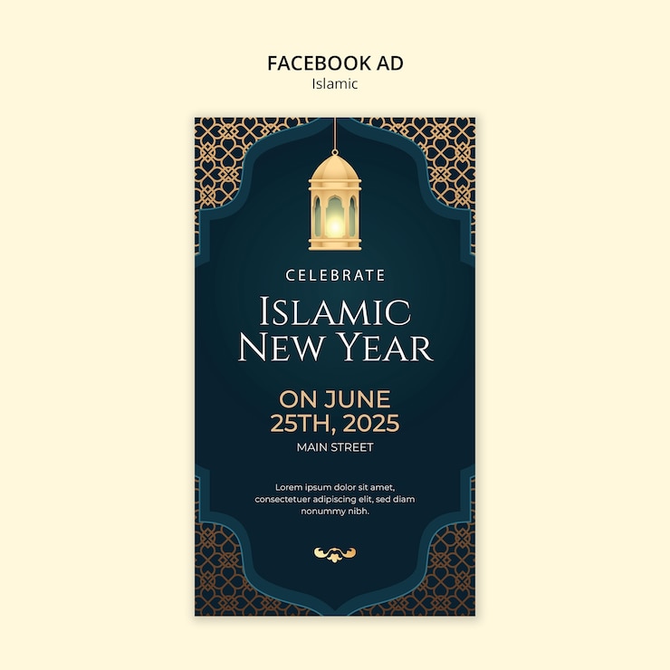 PSD Gratis templat perayaan acara islami