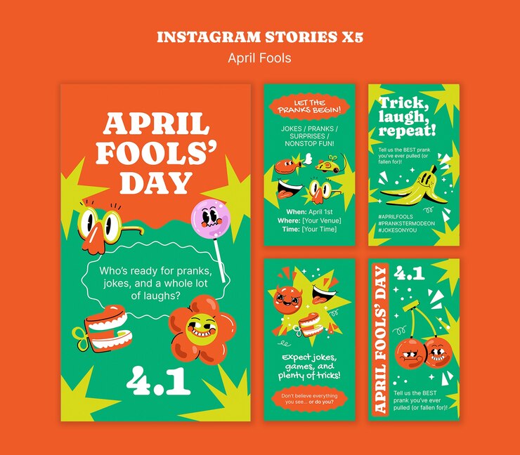 PSD Gratis templat perayaan april mop
