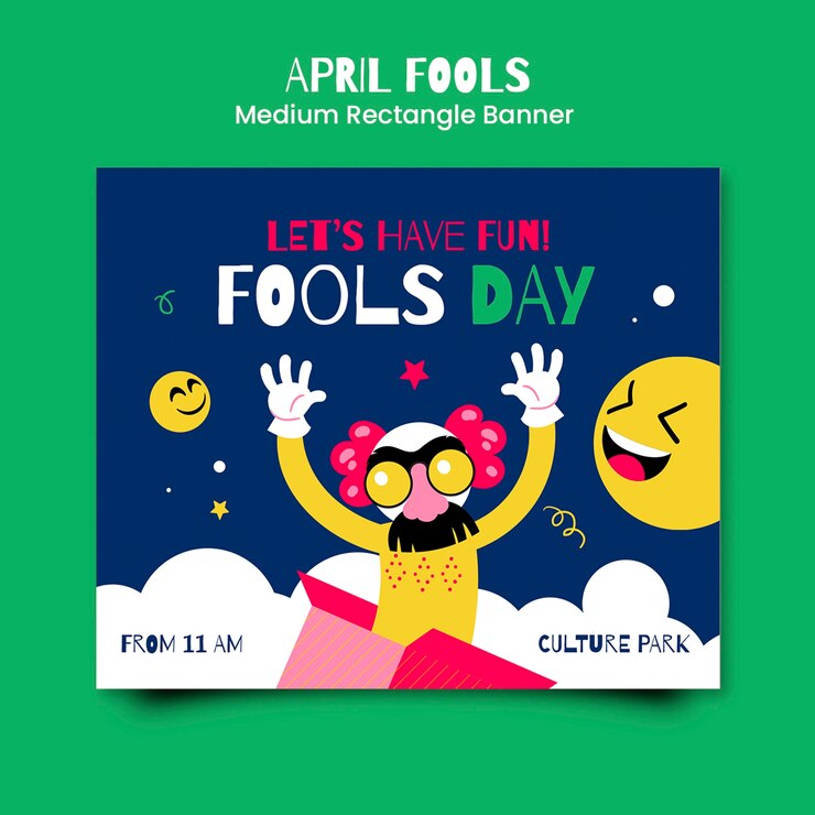 PSD Gratis templat perayaan april mop