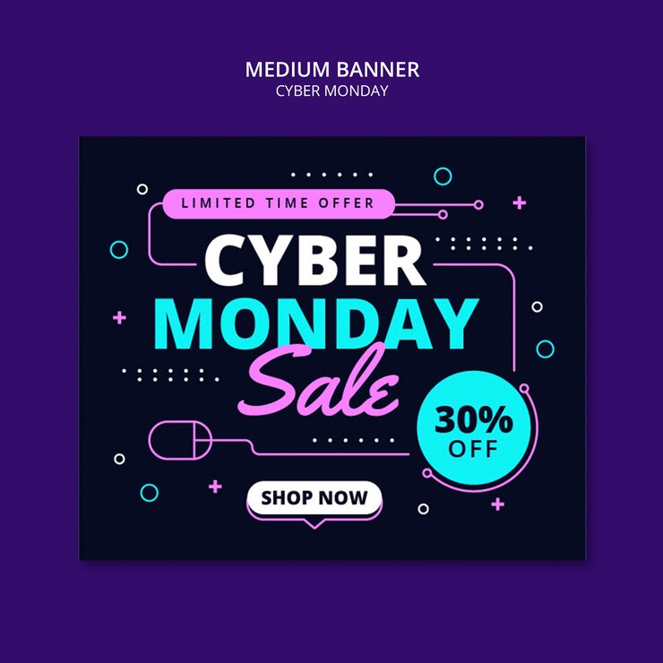 PSD Gratis templat perayaan cyber monday