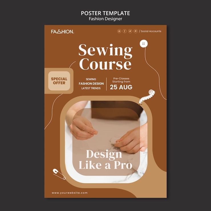 PSD Gratis templat poster desain fashion