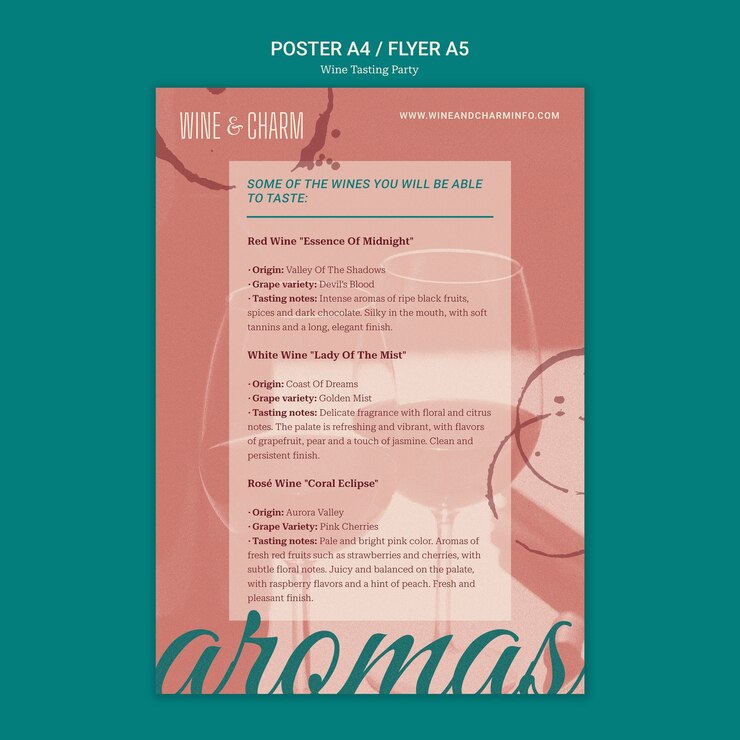 PSD Gratis templat poster pesta mencicipi anggur