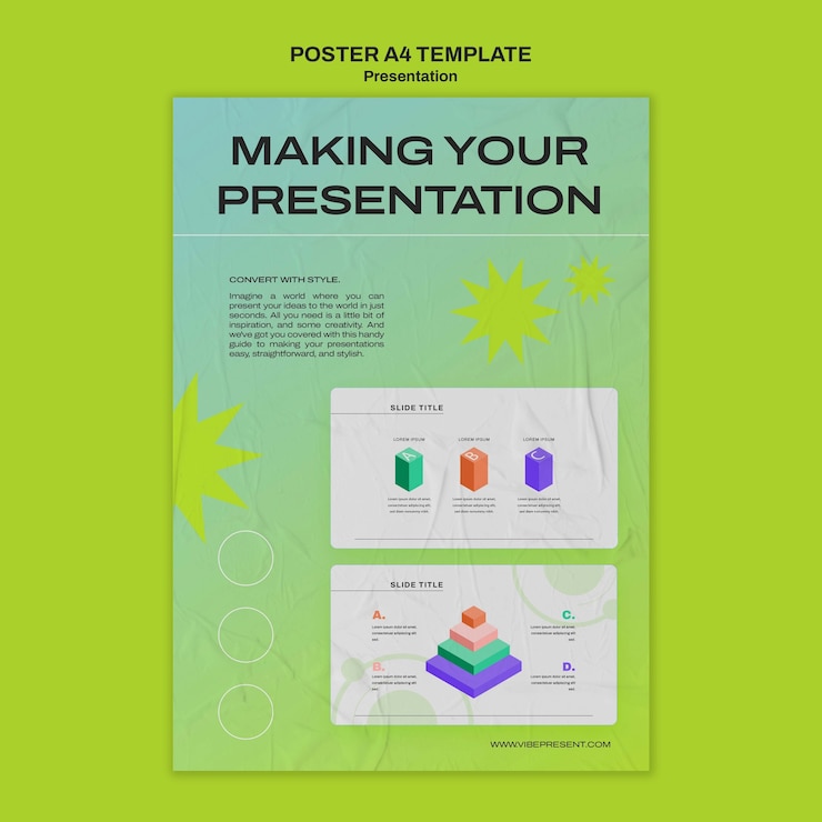 PSD Gratis templat poster slide presentasi