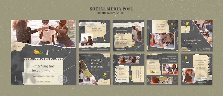 PSD Gratis templat postingan instagram tekstur kertas