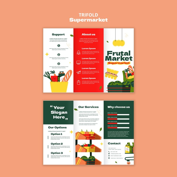 PSD Gratis templat produk supermarket