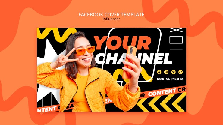PSD Gratis templat sampul facebook gaya hidup influencer