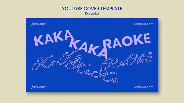 PSD Gratis templat sampul youtube pesta karaoke