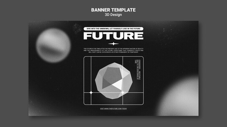 PSD Gratis templat spanduk desain 3d