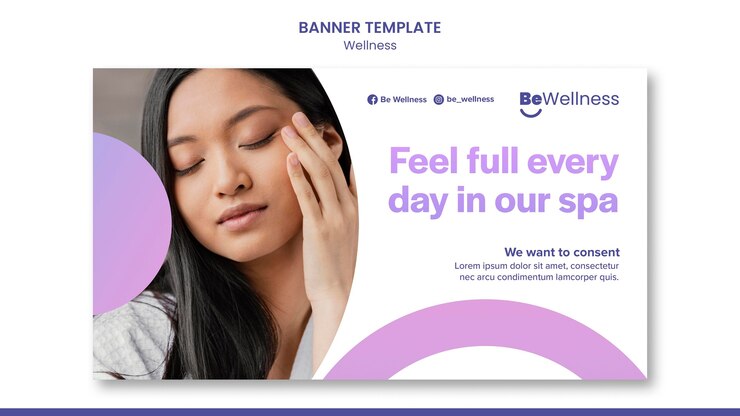 PSD Gratis templat spanduk kesehatan spa