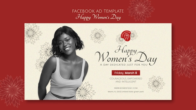 Templata de facebook para la celebración del día de la mujer