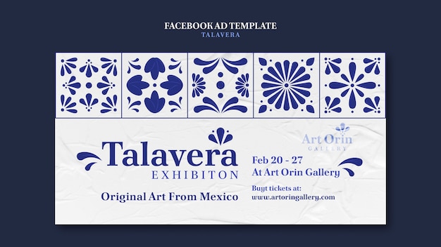 Templata de Facebook para eventos de diseño plano