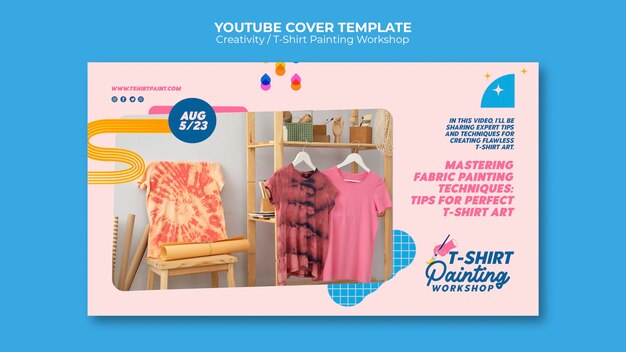 Templata de portada de YouTube para la creatividad