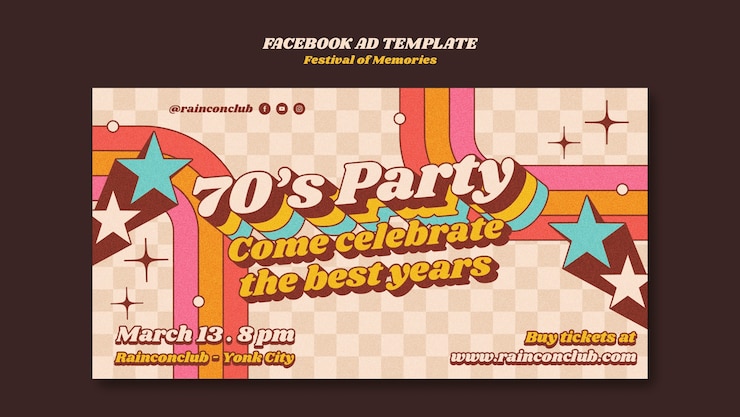 PSD gratuito template di facebook del festival of memories