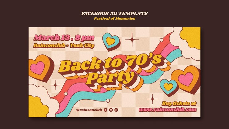PSD gratuito template di facebook del festival of memories