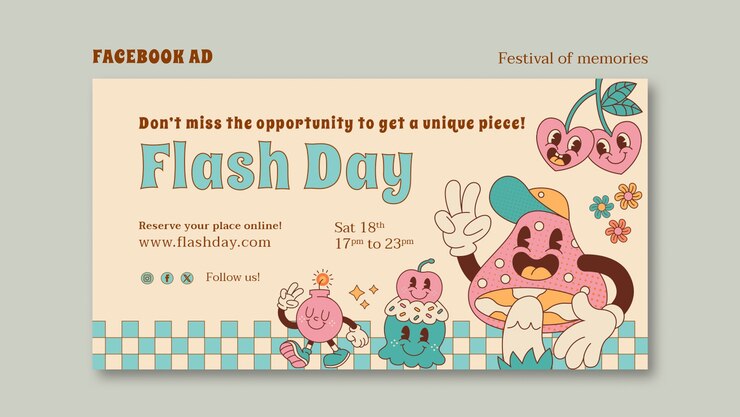 PSD gratuito template di facebook del festival of memories