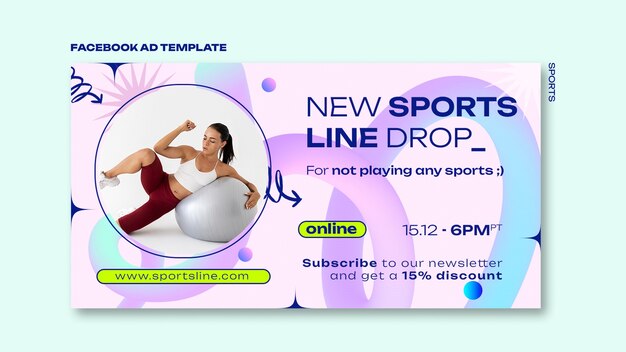 Template di Facebook per l'allenamento sportivo