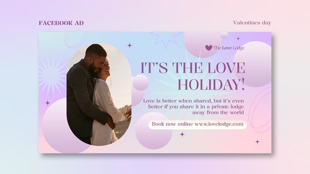 Template di Facebook per la celebrazione del giorno di San Valentino