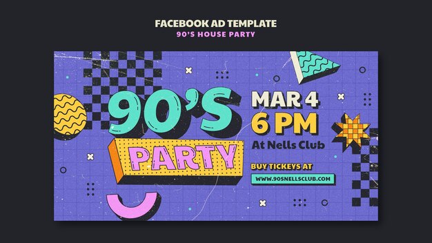 Template di Facebook per la festa di casa