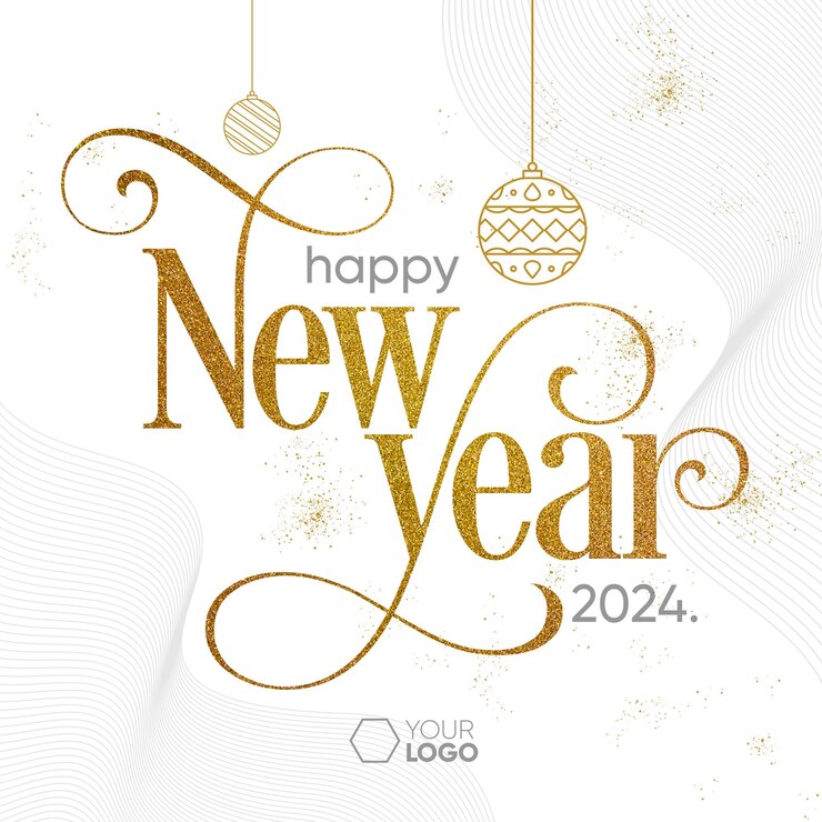 Template di social media per un buon anno 2024