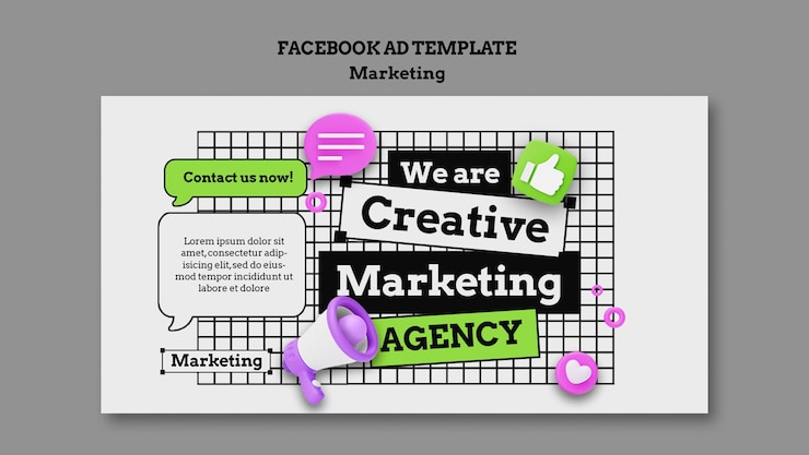 PSD gratuito template facebook di marketing a disegno piatto