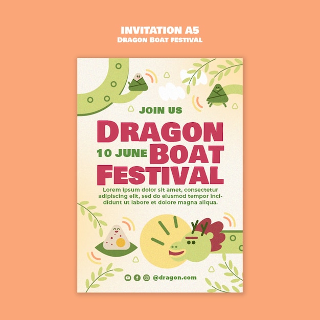 Gratis PSD template ontwerp van het dragon boat festival