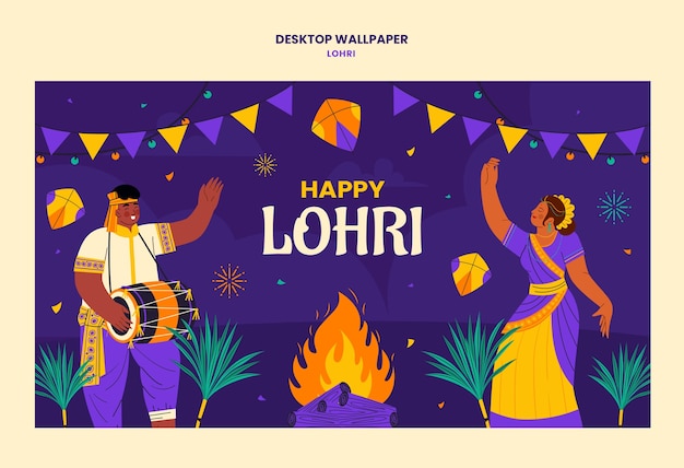 Template per la celebrazione del festival di Lohri