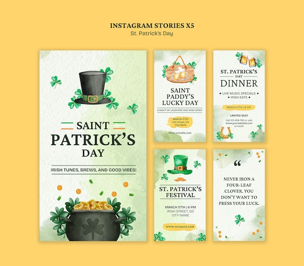 Template per la celebrazione del giorno di San Patrizio