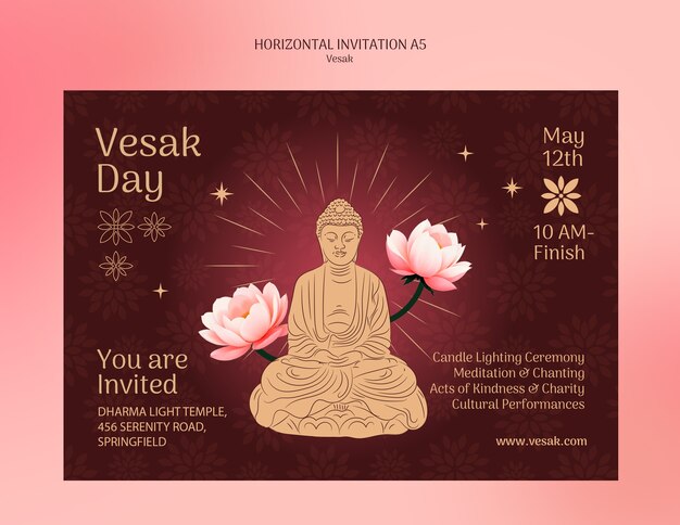 Template per la celebrazione del giorno di Vesak