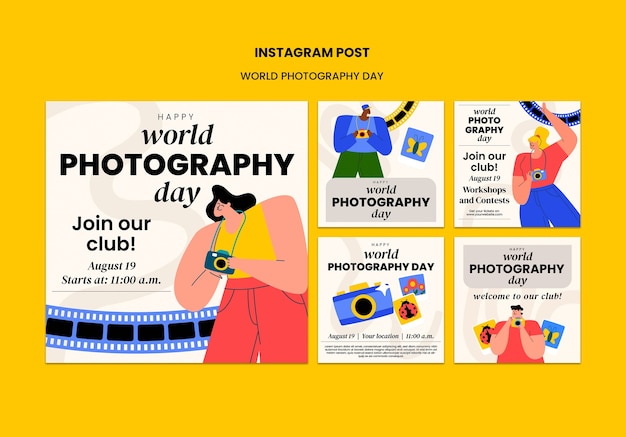 Template per la celebrazione della Giornata Mondiale della Fotografia