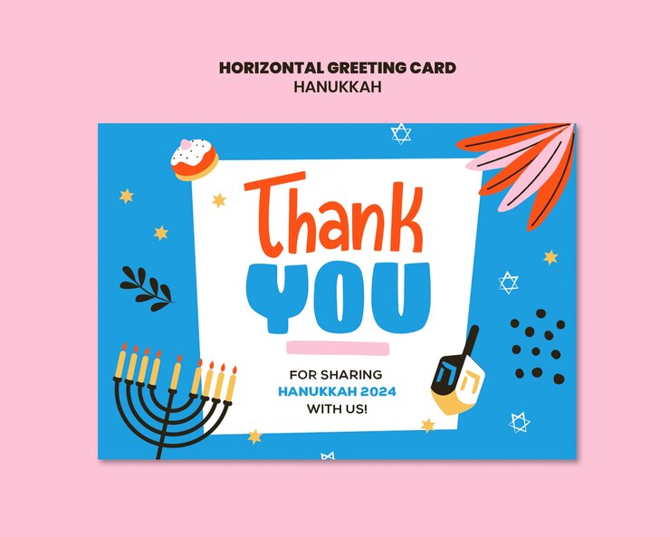 PSD gratuito template per la celebrazione di hanukkah