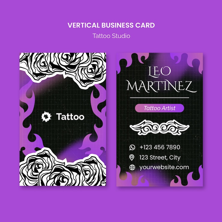 Gratis PSD template van de tatoeage studio
