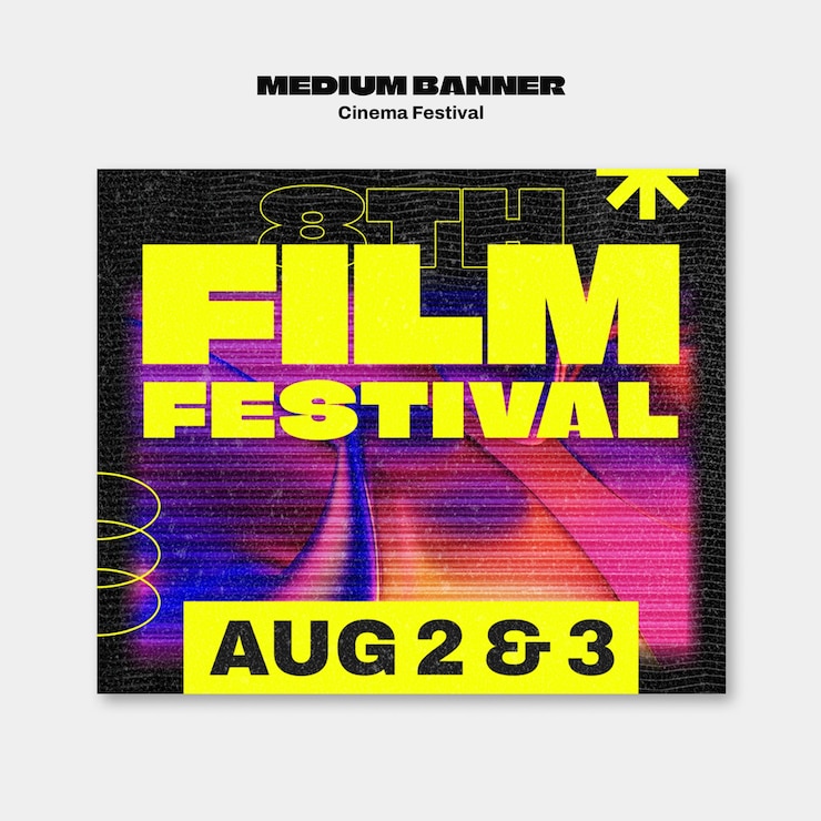 Gratis PSD template van het filmfestival