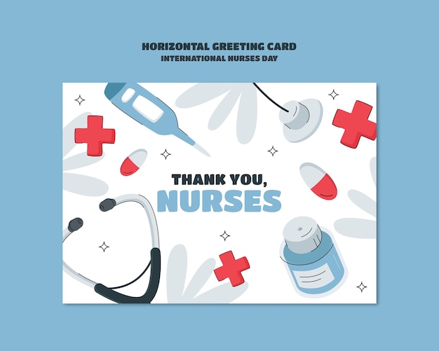 Template voor de International Nurses Day-groetekaartje