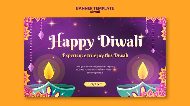 Template voor de landingspagina van de diwali-viering